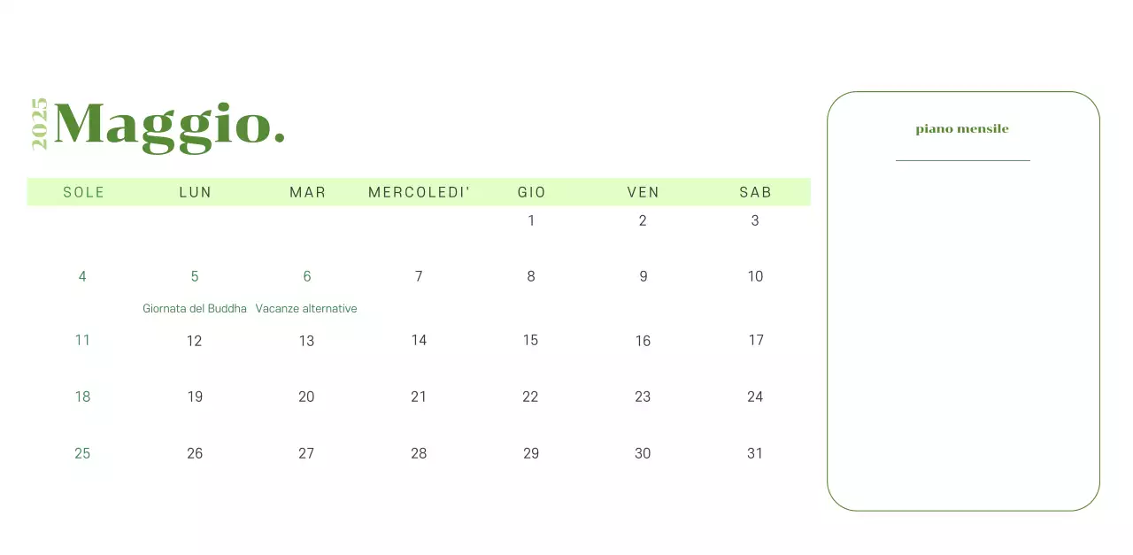 Calendario con illustrazioni giovanili su sfondo giallo-verde