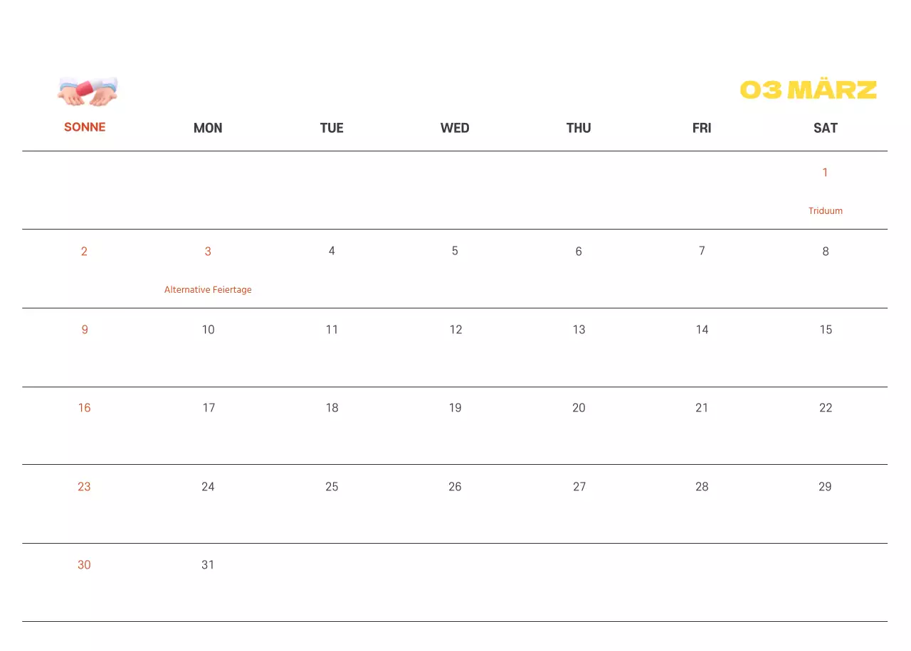 Ein festliches Krankenhaus mit Illustrationen zum Thema Gesundheit und Familie und farbenfrohen Akzenten