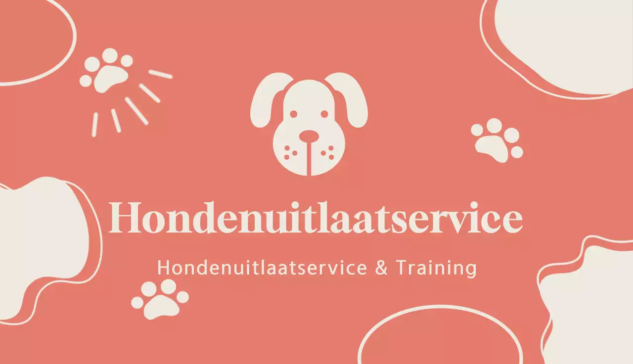 beige eenvoudig honden visitekaartje
