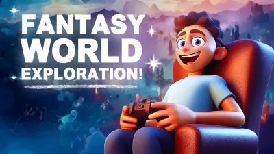 Blue Animation Fantasy Promotion YouTube Thumbnail