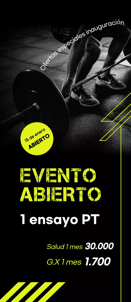 Eventos Black Modern Fitness