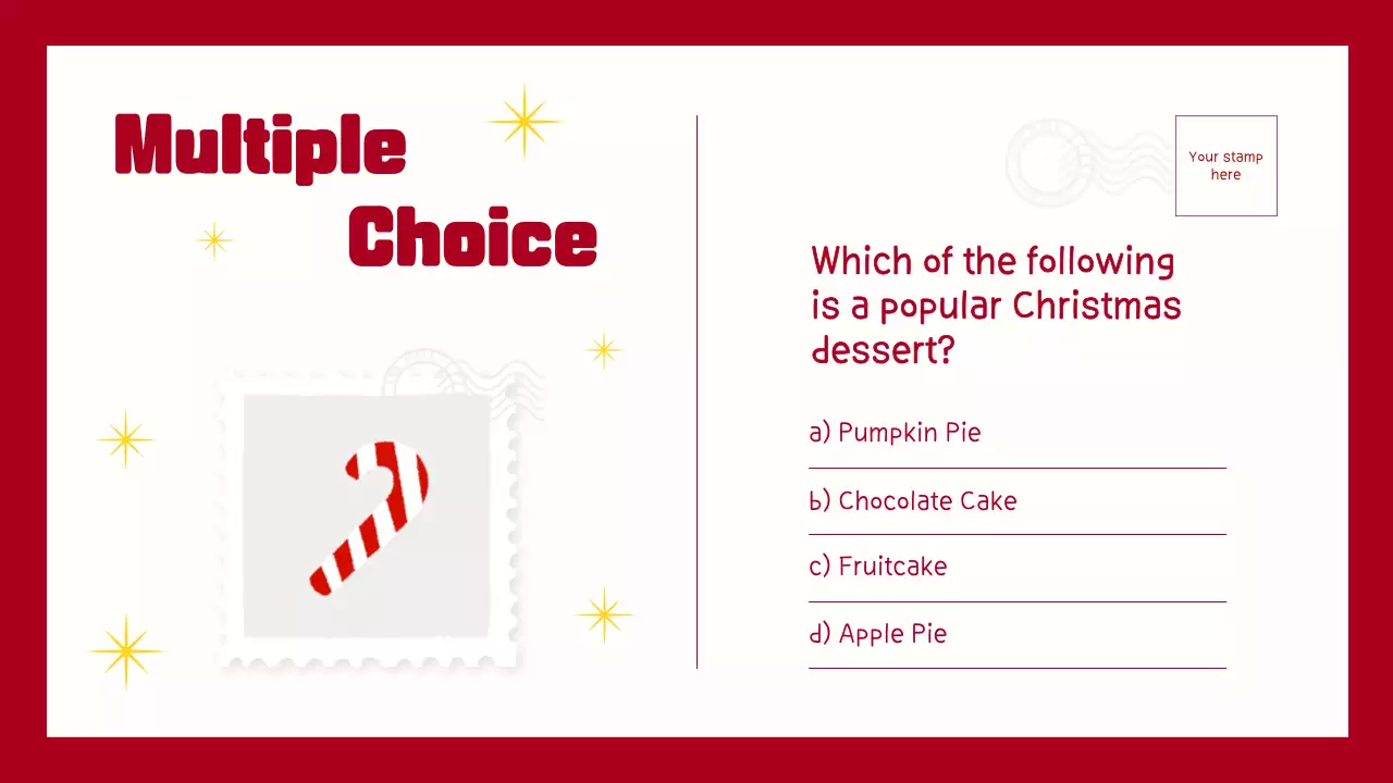 Red Festive Christmas Quiz Presentation