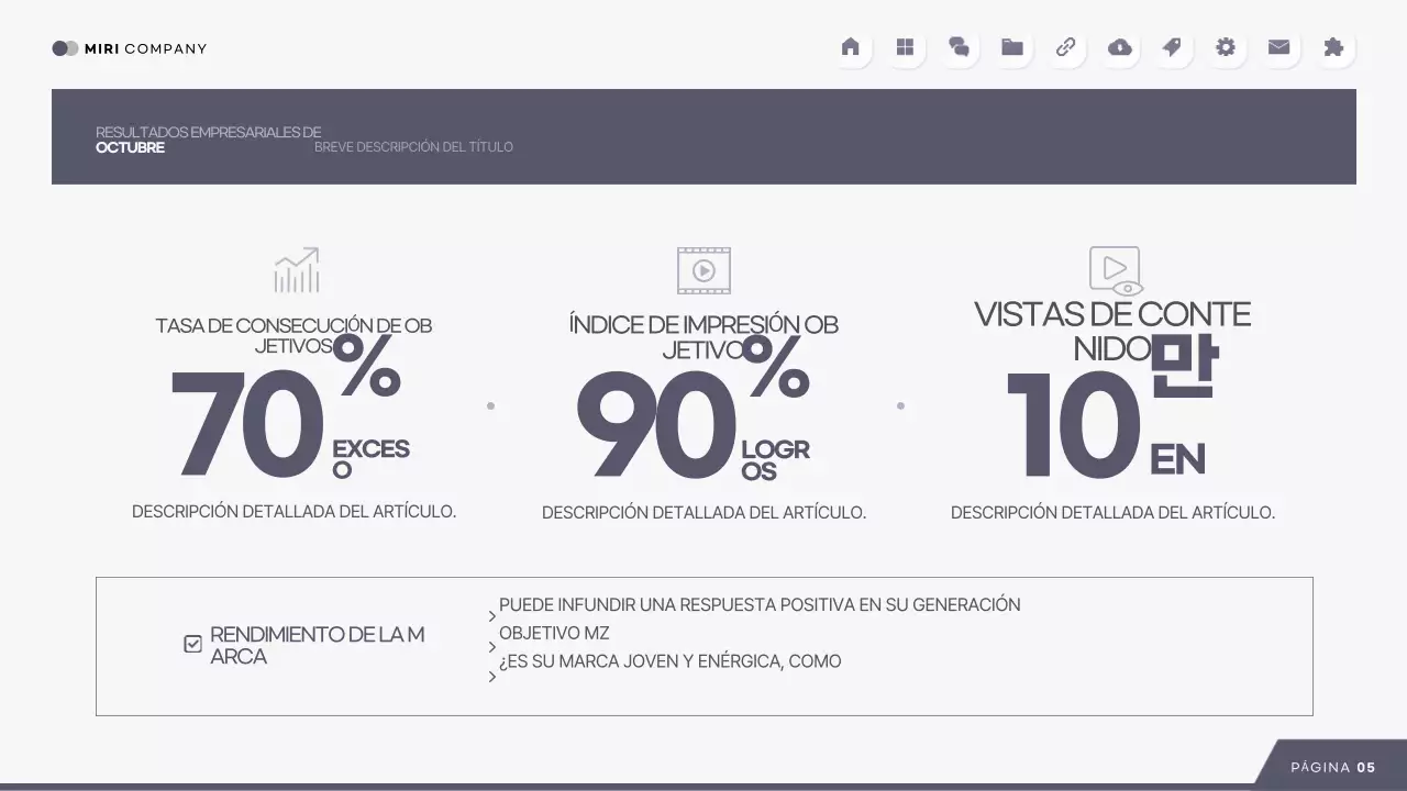 Análisis de informes modernos grises