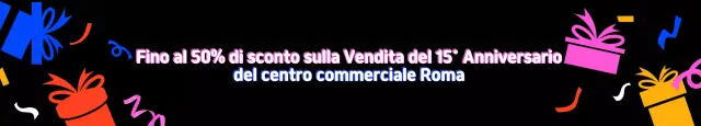 Annuncio di vendita del 15° anniversario della Pop Art in nero e rosa