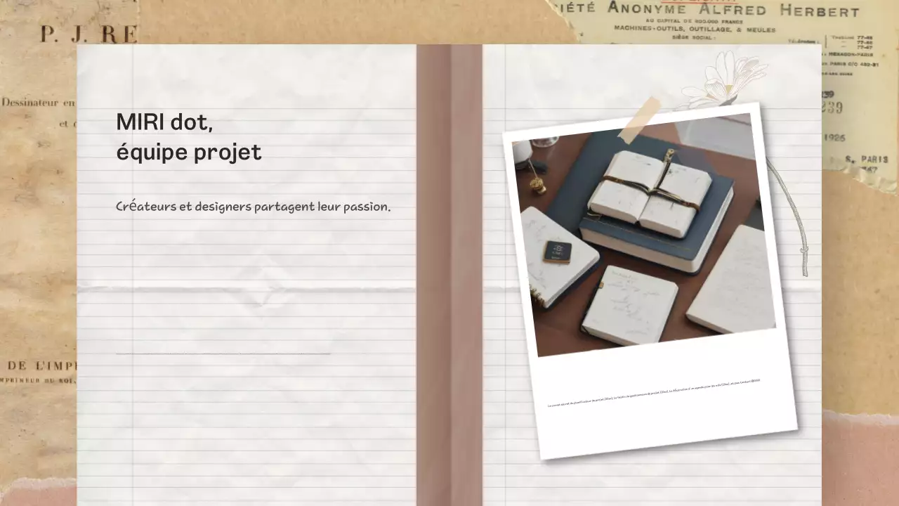 Présentation de l'agenda Brown Vintage