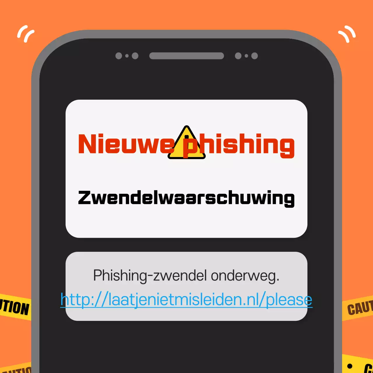 Pas op voor oranje eenvoudige phishing
