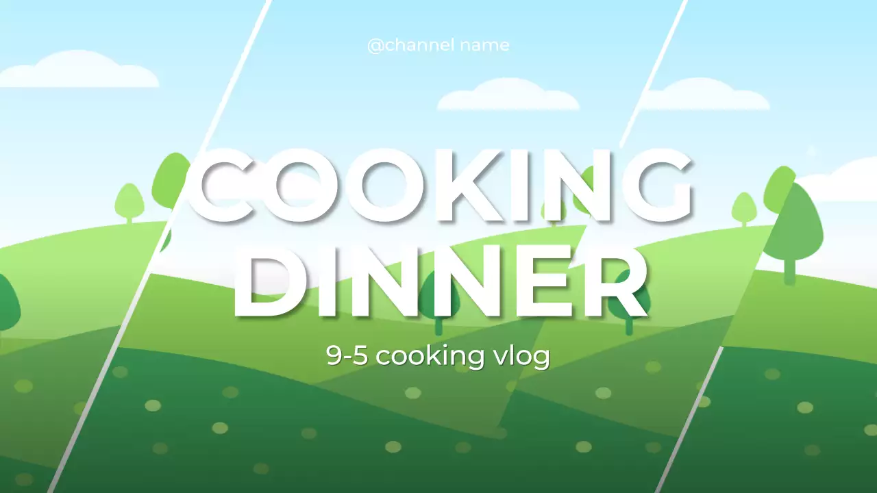 Green Modern Cooking Vlog YouTube Thumbnail