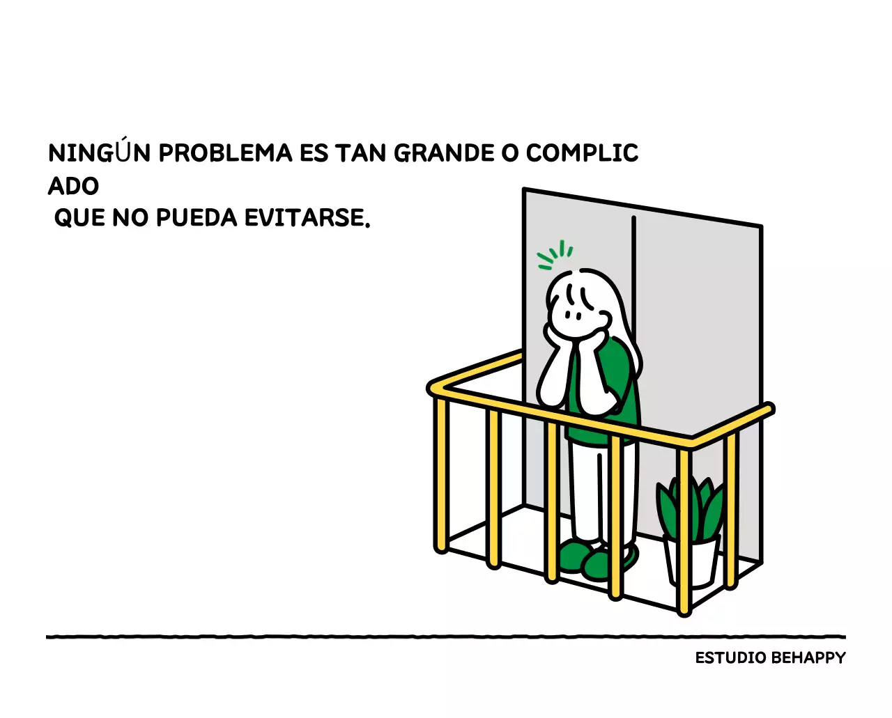 Calendario ilustrado con un bonito estilo de líneas