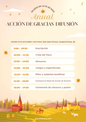evento tradicional naranja de Acción de Gracias