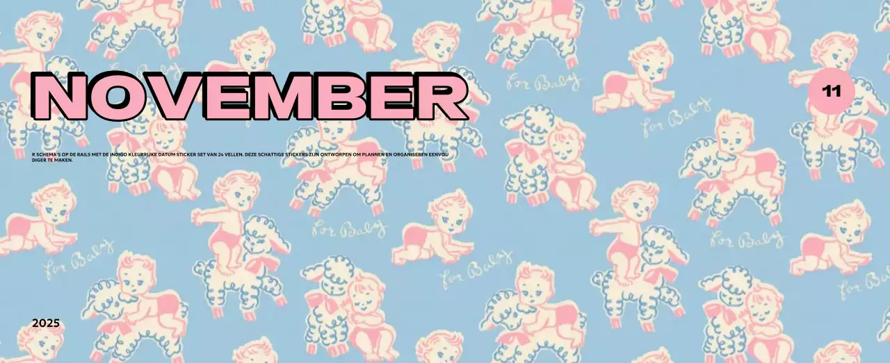 Kleurrijke kalenders met verschillende retro-illustraties