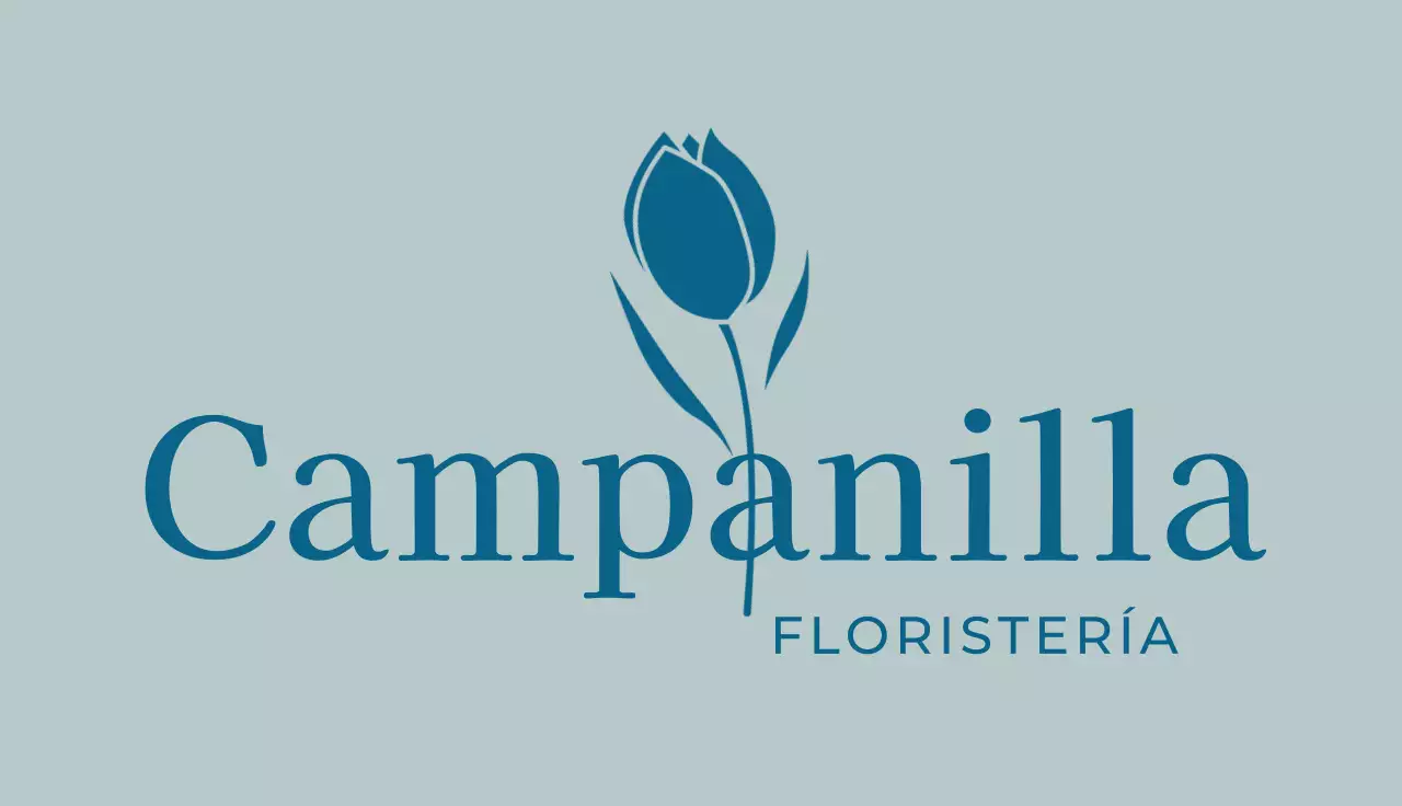 tarjeta de visita de florista minimalista azul