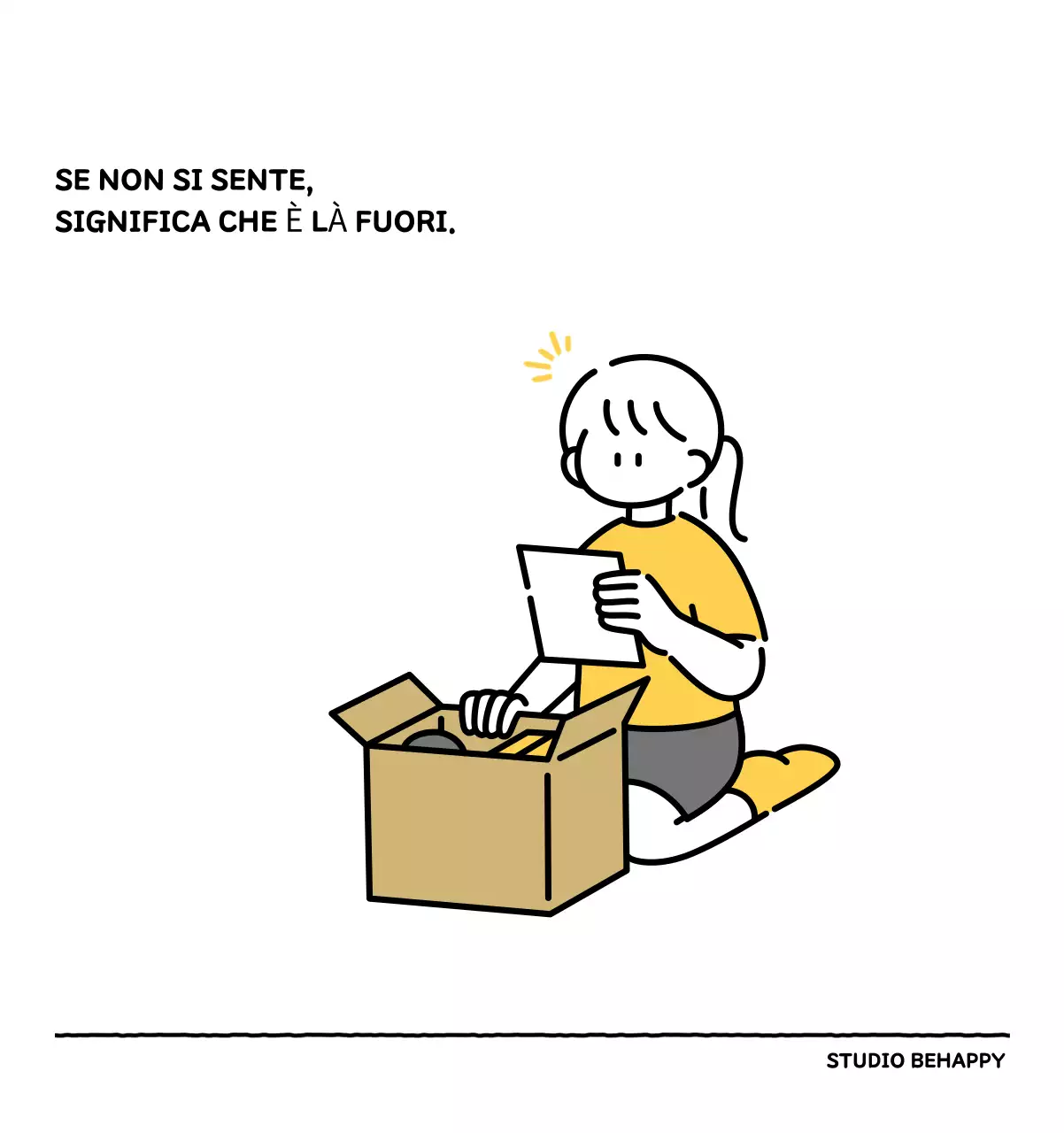 Calendario illustrato con un grazioso stile di linee