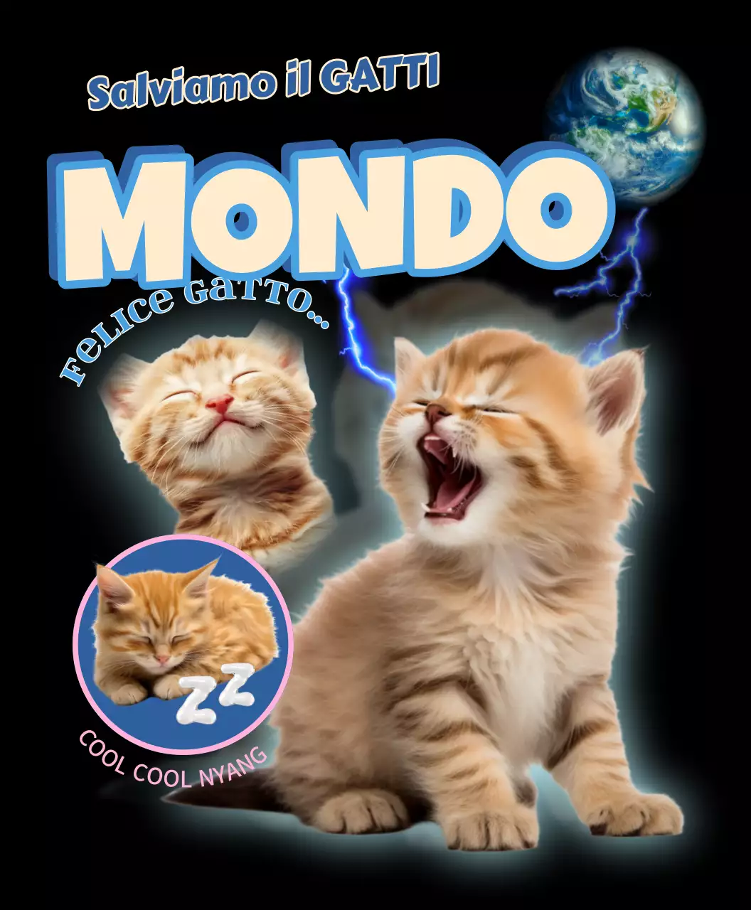 Nero Divertente Parodia degli animali