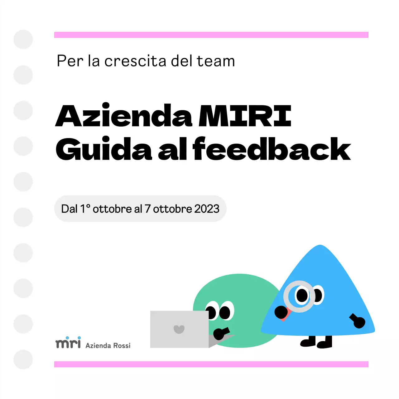 Feedback dei membri del team Pink Simple