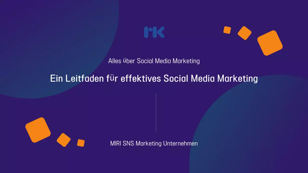 Förderung des modernen Marketing-Leitfadens für Marineblau und Regenbogen