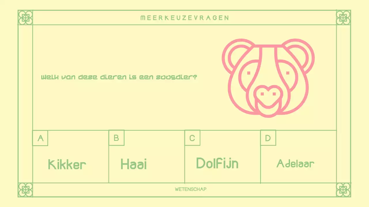 Schattige Roze Oosterse Quiz Layout