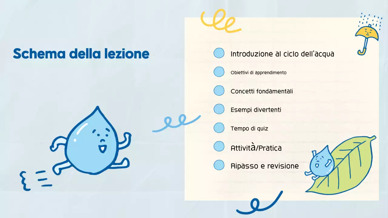 Blue Cute Playful Science Presentazione di classe per lo studente della scuola