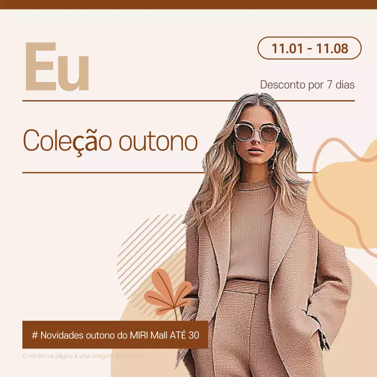 Poupe em roupa de outono moderna bege