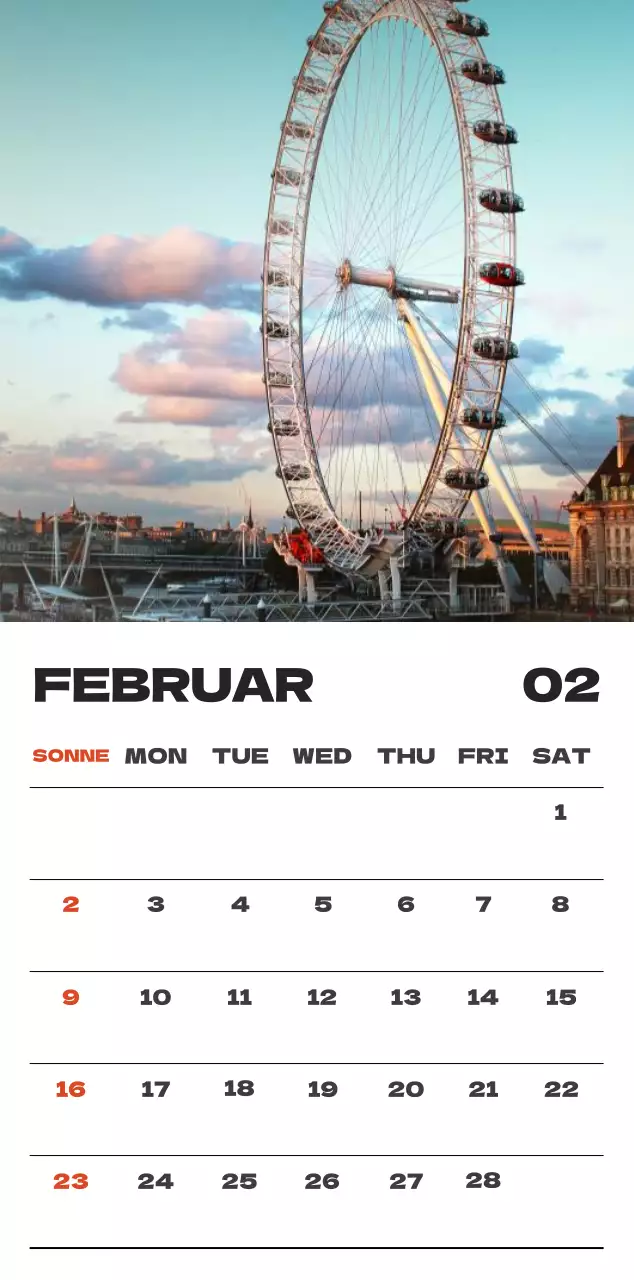Himmel Foto sauber Kalender
