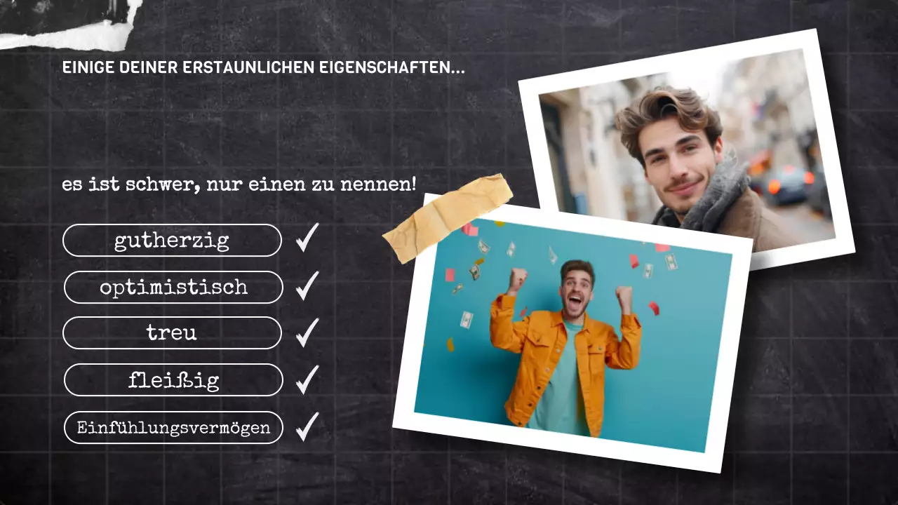 schwarz trendy Geburtstag Präsentation