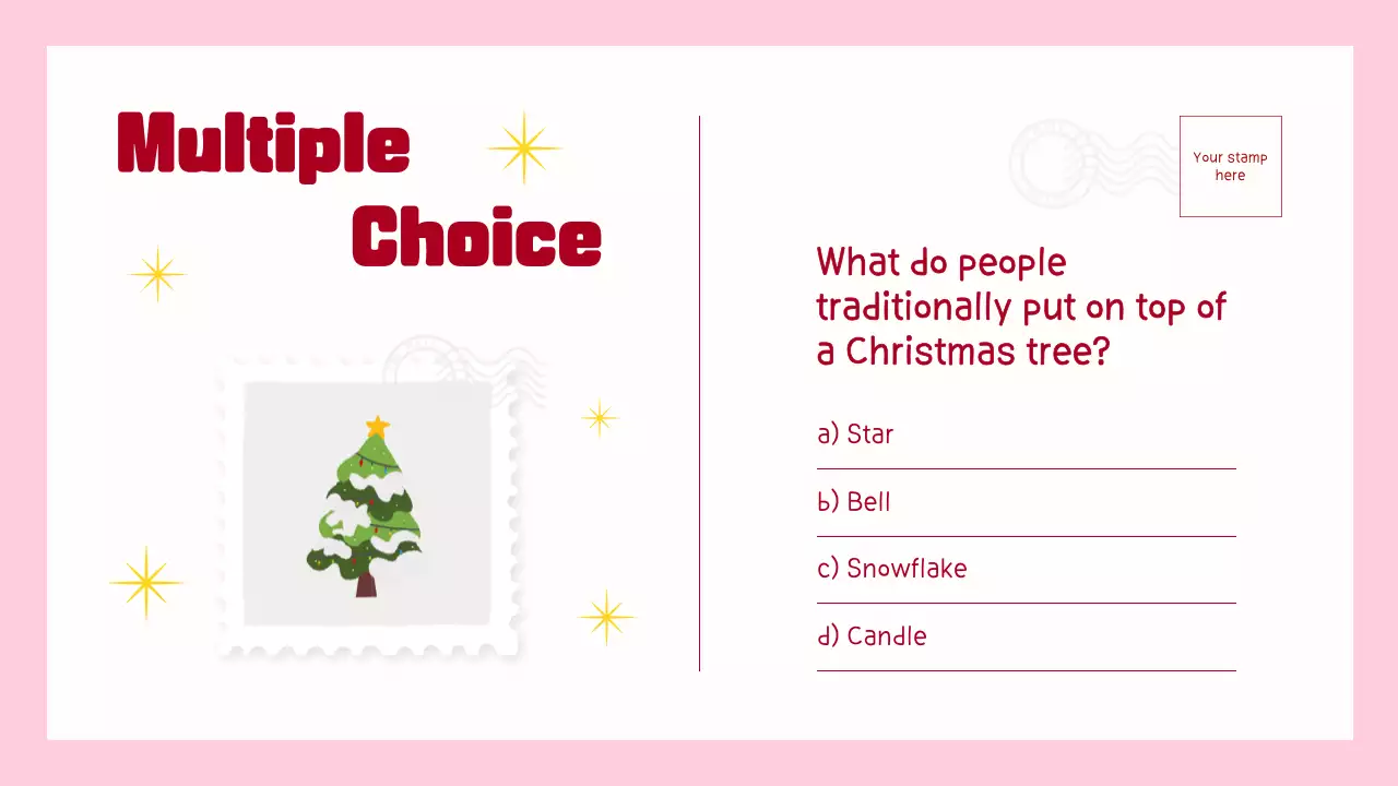 Red Festive Christmas Quiz Presentation