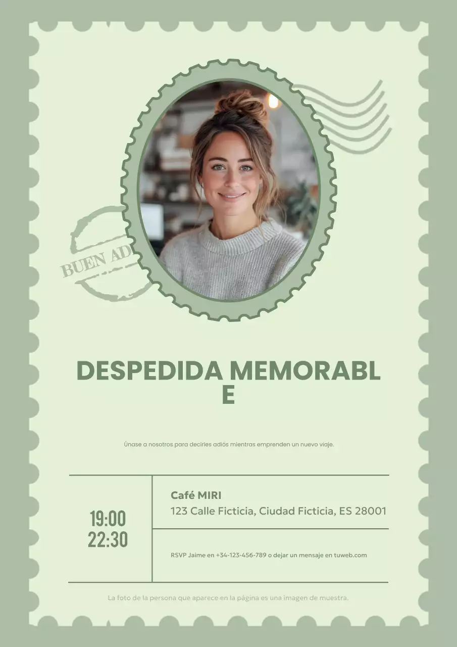 salvia moderna invitación de despedida