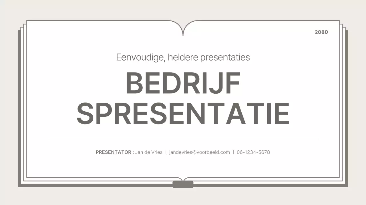 Een strak, beige bedrijfsplan