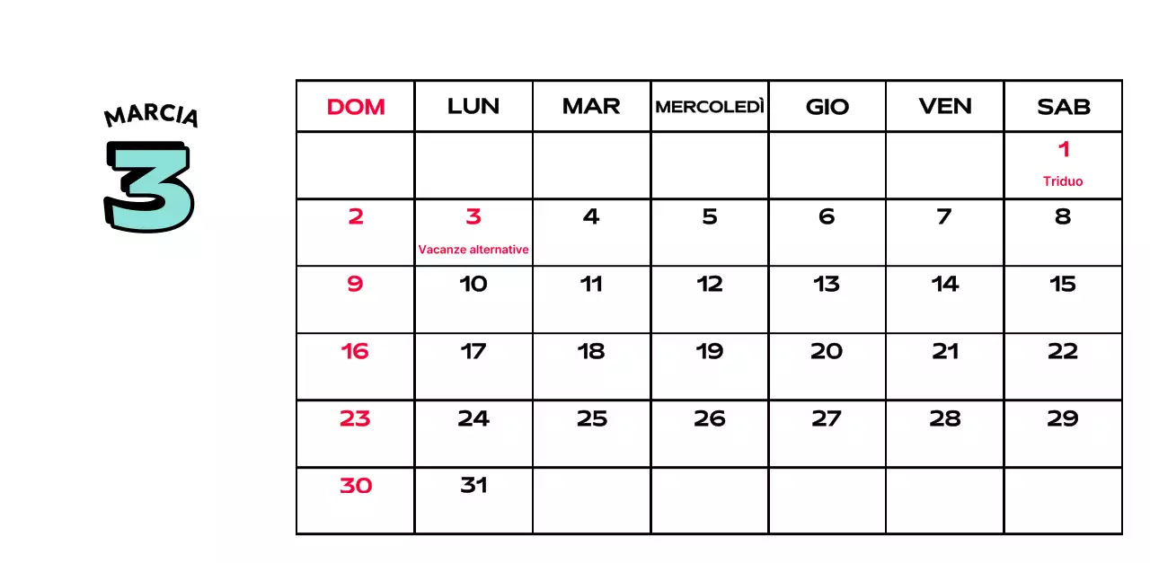 Calendari colorati con una varietà di illustrazioni retrò