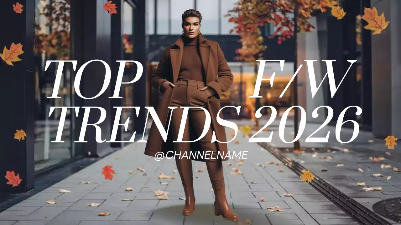 Brown Trendy Fashion Announcement YouTube Thumbnail