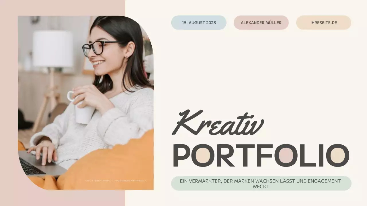 beige abstrakte kreative Mappe