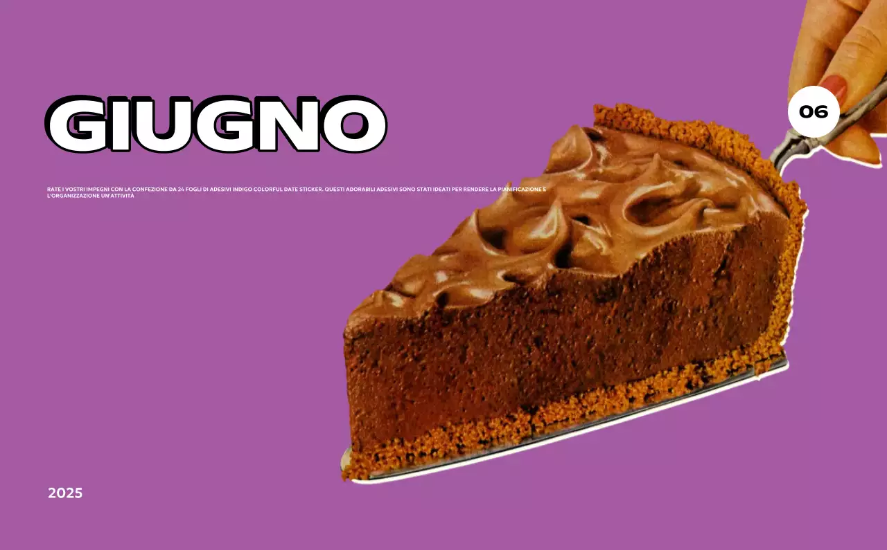 Calendari colorati con una varietà di illustrazioni retrò