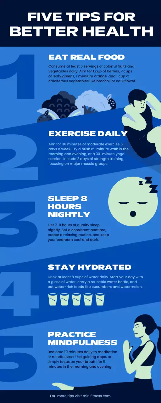 Blue Modern Health Guide Infographic