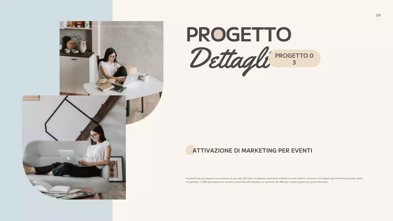 portafoglio creativo astratto beige