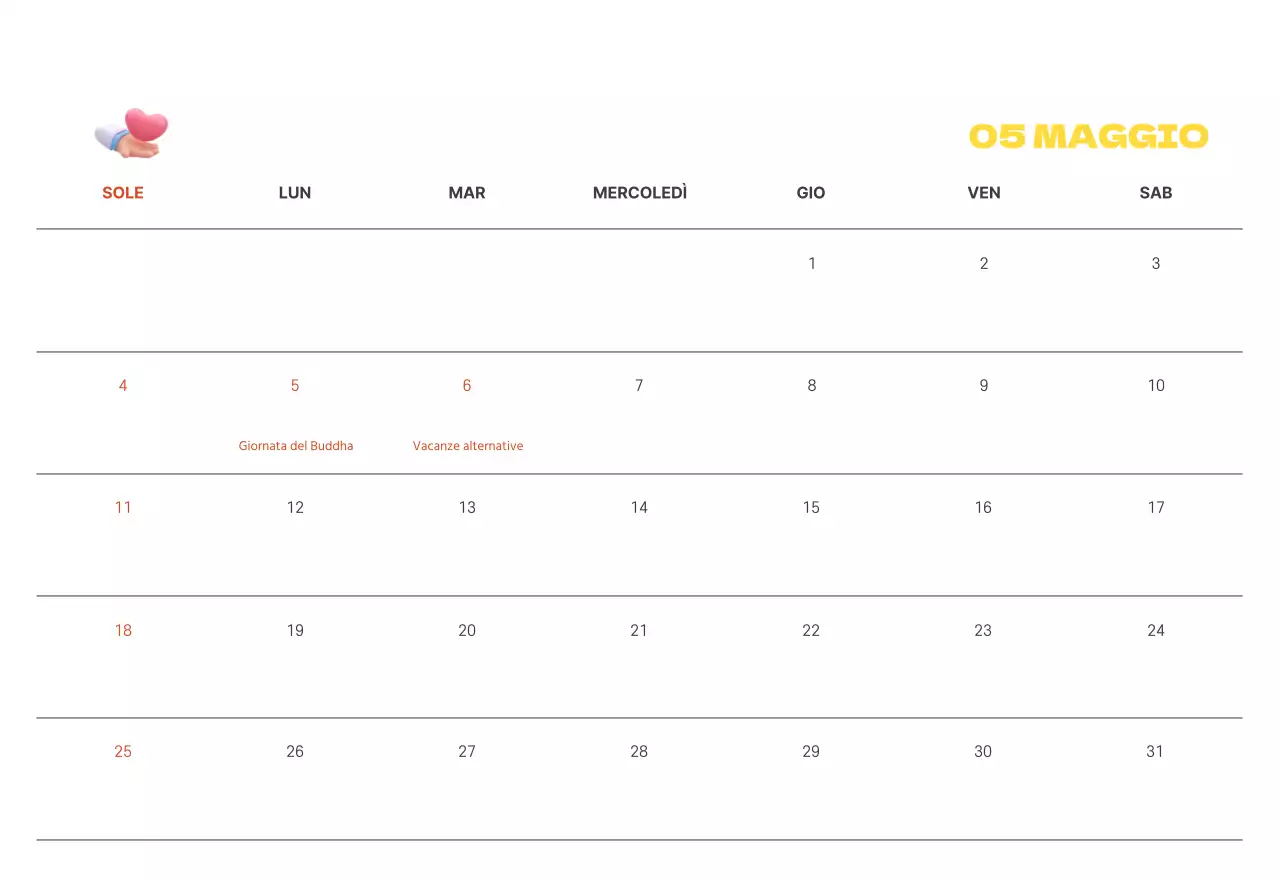 Un ospedale festivo con illustrazioni a tema salute e famiglia e accenti colorati
