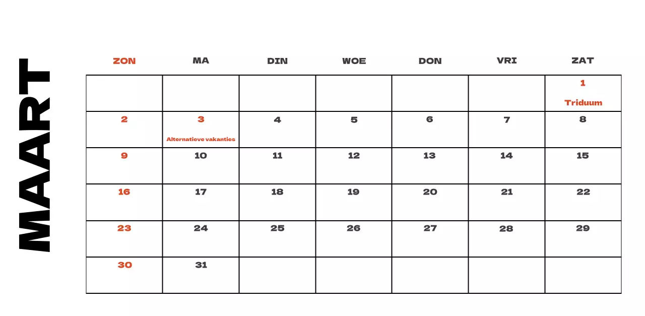Hemels schone kalender