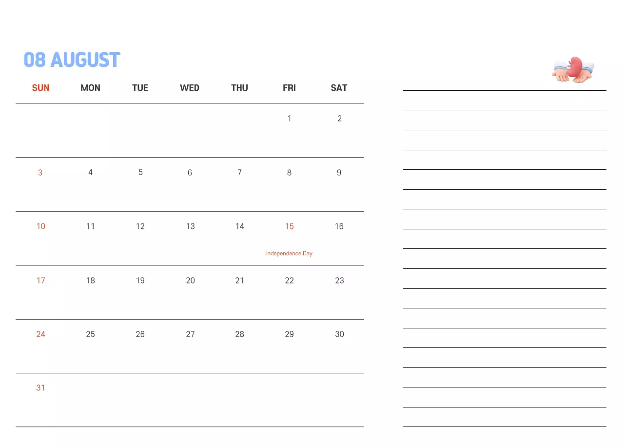 A holiday hospital with health and family themed illustrations and colorful accents