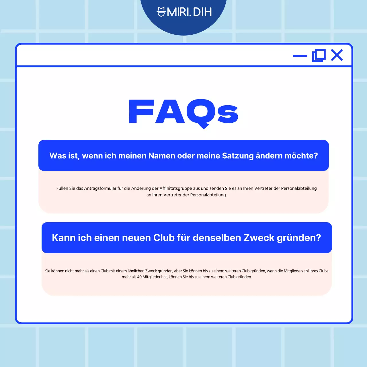 Blue Tidy Club Beschreibung