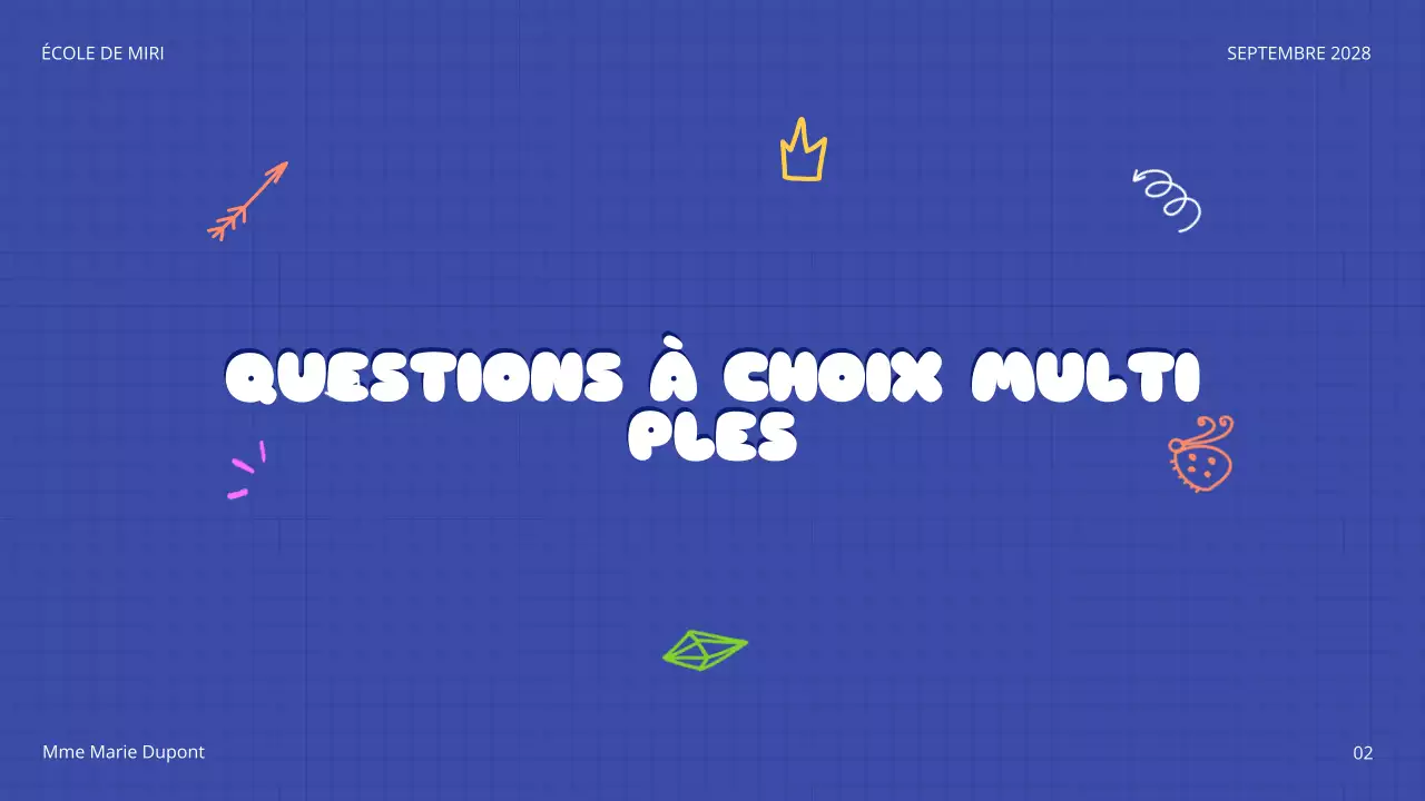 annonce du quiz bleu ludique