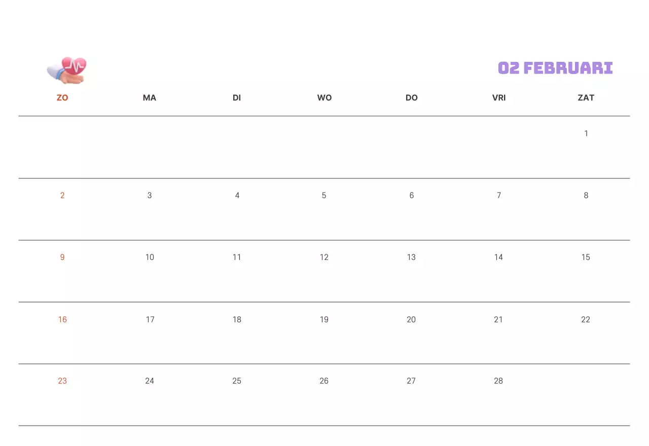 Een feestelijk ziekenhuis met illustraties met gezondheids- en gezinsthema's en kleurrijke accenten