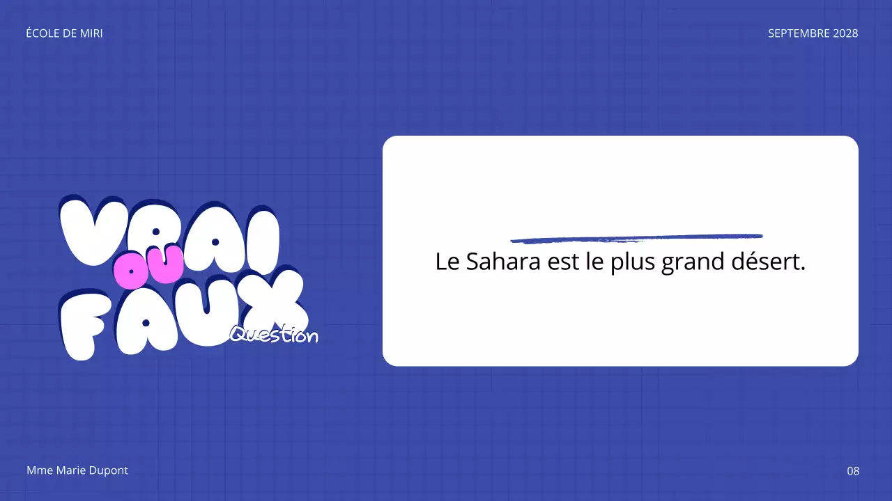 annonce du quiz bleu ludique