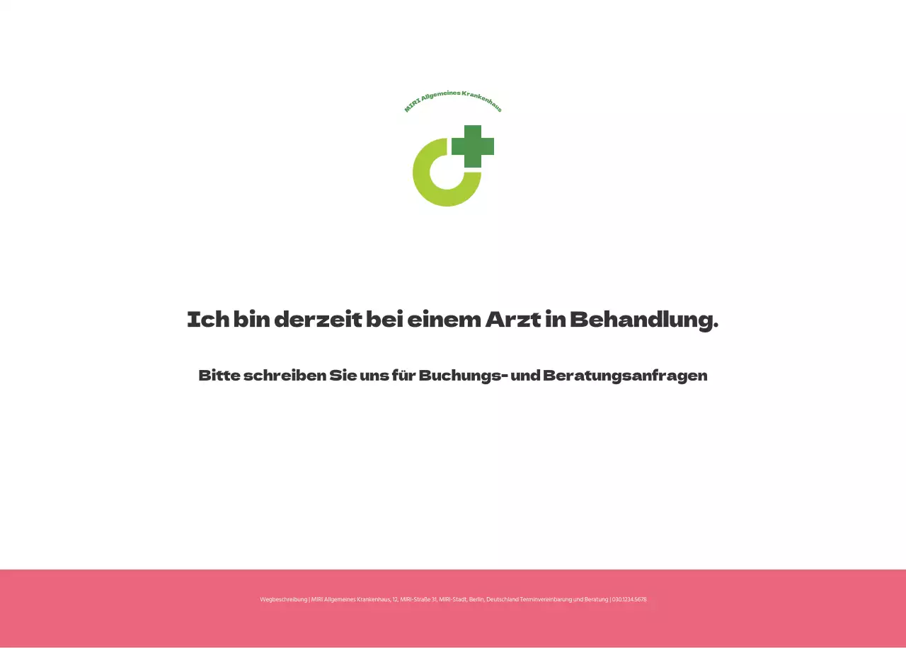 Ein festliches Krankenhaus mit Illustrationen zum Thema Gesundheit und Familie und farbenfrohen Akzenten