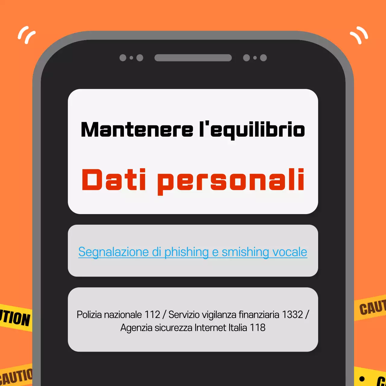 Attenzione al phishing semplice arancione