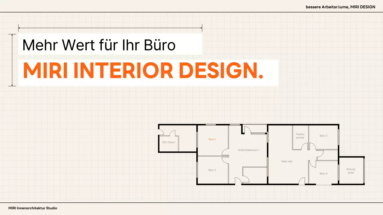 Orange moderne Innenanzeige