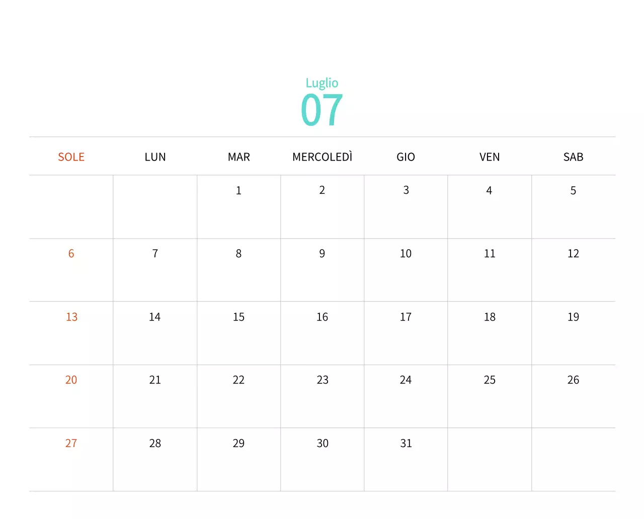 Calendario di Capodanno con una calda illustrazione