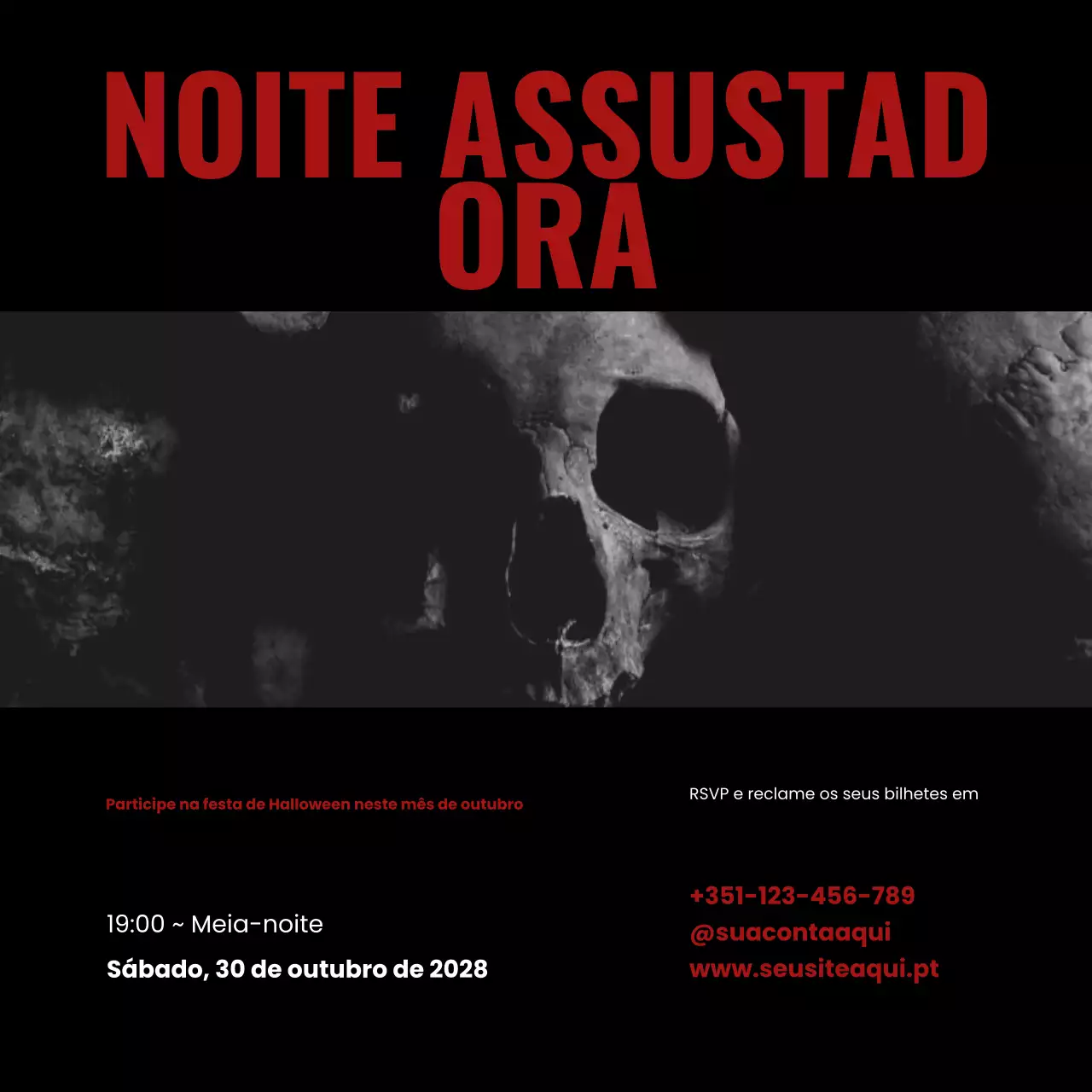 Festa de Halloween Social Media Square