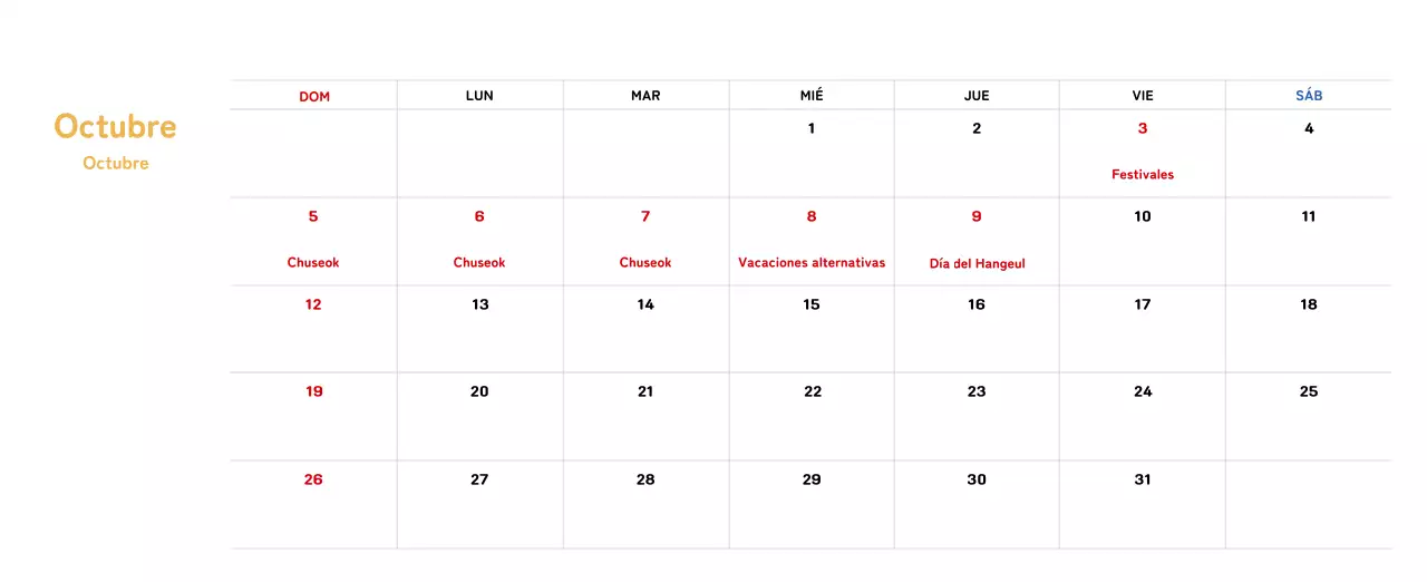 Calendario de Año Nuevo con cálidas ilustraciones