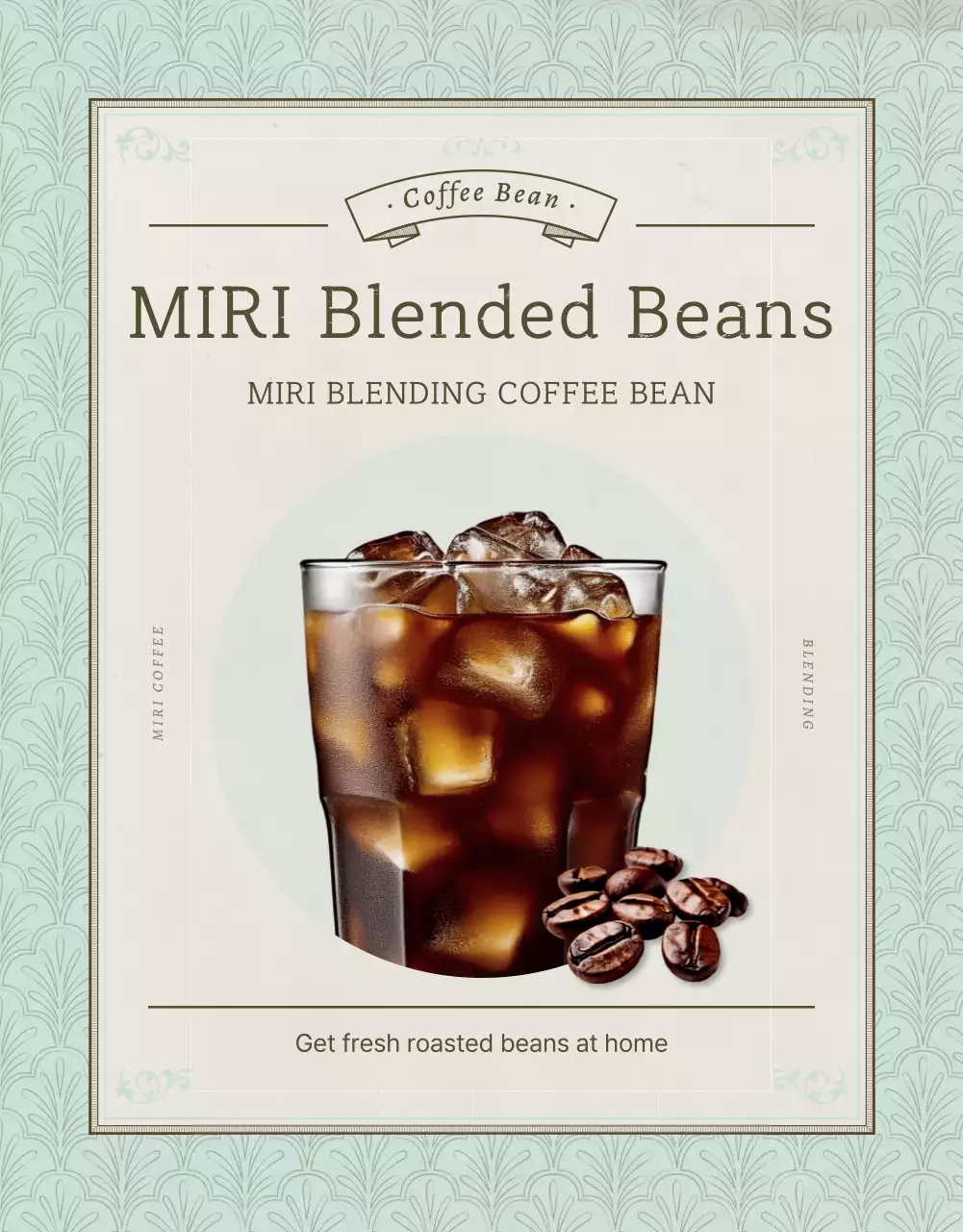 Mint Vintage Coffee Promotion Poster
