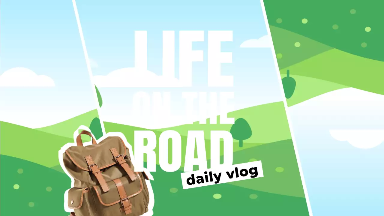 Beige Rustic Travel Vlog YouTube Thumbnail