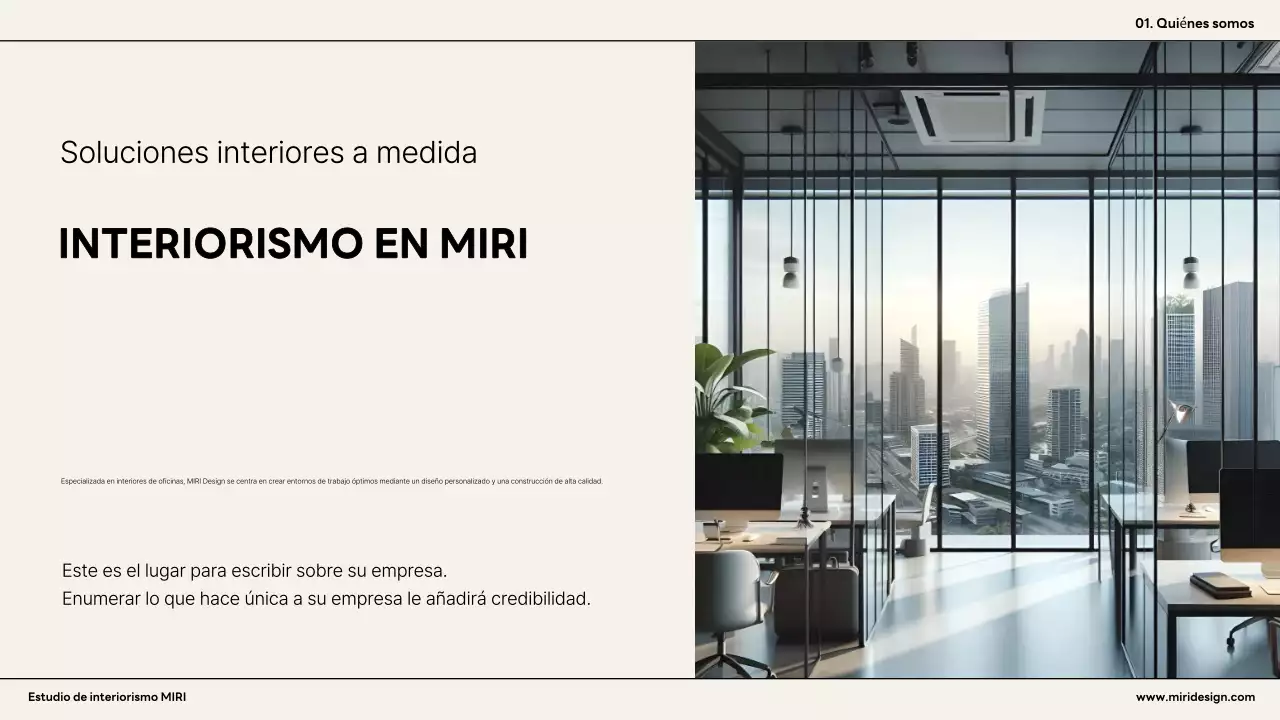 Anuncio interior moderno naranja