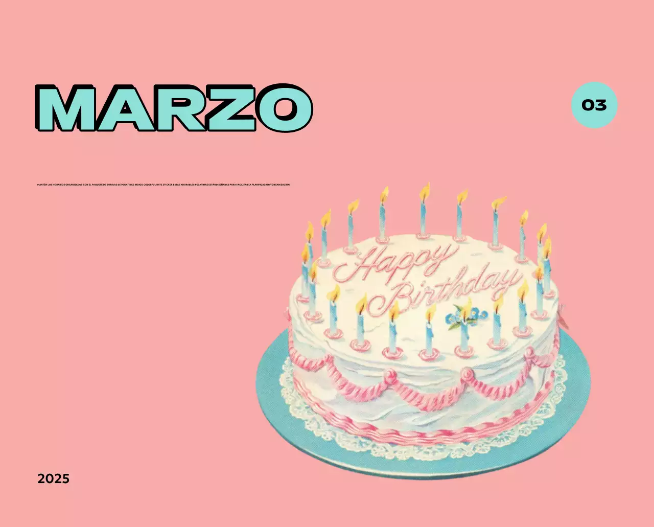 Coloridos calendarios con diversas ilustraciones retro